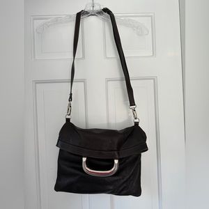 Maurizio Taiuti Brown Genuine Leather Double Handle Crossbody Bag
